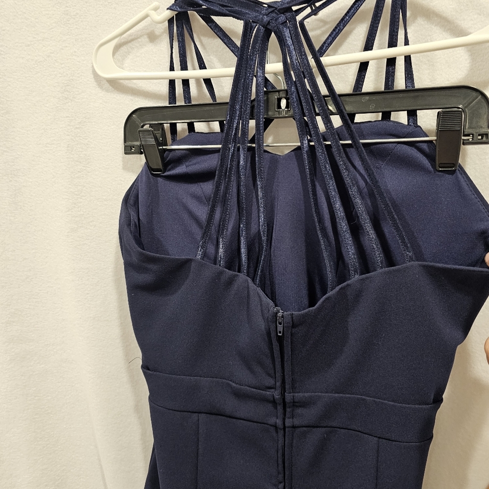 Emerald Sundae Mini Navy Blue Dress Women's Medium - Picture 3 of 7